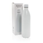 Grande bouteille thermique en acier inoxydable 1 L Lifestyle Premium couleur blanc vue avec boîte