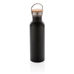 Gourde inox à paroi unique avec couvercle et poignée 700 ml Clip Neck couleur noir