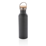 Gourde inox à paroi unique avec couvercle et poignée 700 ml Clip Neck couleur gris foncé