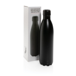 Gourde publicitaire avec fonction isotherme 750 ml couleur noir vue avec boîte