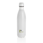 Gourde publicitaire avec fonction thermos 750 ml Lifestyle Premium couleur blanc vue avec logo