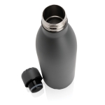 Gourde publicitaire avec fonction thermos 750 ml Lifestyle Premium couleur gris foncé quatrième vue