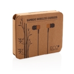 Ecouteurs intra-auriculaires en bambou avec embouts magnétiques Bamboo couleur noir sixième vue