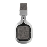 Casque audio personnalisé pliable confortable et détail en tissu Vogue couleur gris troisième vue