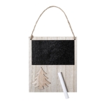 Décoration de Noël avec ardoise pour écrire et aimant Magnet Chalk couleur bois clair première vue