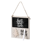 Décoration de Noël avec ardoise pour écrire et aimant Magnet Chalk couleur bois clair troisième vue