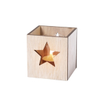 Bougie parfumée de Noël à la vanille avec boîte en sapin cinquième vue