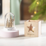 Bougie parfumée de Noël à la vanille avec boîte en sapin sixième vue