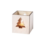 Bougie parfumée de Noël à la vanille dans une boîte étoilée troisième vue