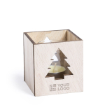 Bougie parfumée de Noël à la vanille dans une boîte étoilée vue principale