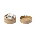 Chargeur sans fil avec logo circulaire en carton recyclé Cardboard couleur marron cinquième vue