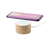 Chargeur sans fil avec logo circulaire en carton recyclé Cardboard couleur marron septième vue
