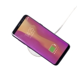 Chargeur sans fil avec logo circulaire en carton recyclé Cardboard couleur marron huitième vue