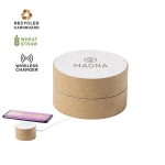 Chargeur sans fil avec logo circulaire en carton recyclé Cardboard couleur marron neuvième vue