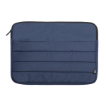 Housse ordinateur portable rembourrée corporative en RPET 15” Minimal couleur bleu marine première vue