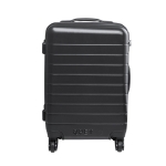 Valises personnalisées à roulettes résistantes aux chocs en RPET couleur noir première vue