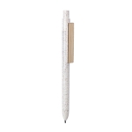 Stylo avec logo et matériaux écologiques en encre bleue Wheat Straw couleur naturel première vue