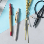 Stylo avec logo et matériaux écologiques en encre bleue Wheat Straw huitième vue