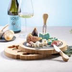 Coffret circulaire avec set à fromage et planche à découper Gorgonzola couleur bois cinquième vue