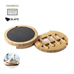 Coffret circulaire avec set à fromage et planche à découper Gorgonzola couleur bois huitième vue