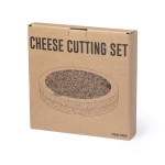 Coffret circulaire avec set à fromage et planche à découper Gorgonzola couleur bois neuvième vue