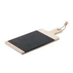 Planche à découper en bambou et ardoise noir amovible pizarra couleur bois clair troisième vue