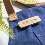 Tablier résistant avec plusieurs poches et rubans bicolores Denim Blue couleur bleu jean sixième vue