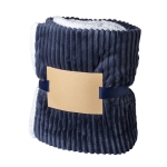 Couverture personnalisable douce au design bicolore 440 g/m² Nepal couleur bleu marine première vue
