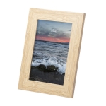 Cadre photo en bois rectangulaire avec logo de 10x15 cm Wood couleur bois deuxième vue