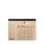 Tapis de souris et calendrier 2025 avec un espace pour les notes vue principale