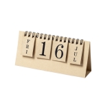 Calendrier perpétuel personnalisé en carton avec anneaux Perpetual couleur naturel première vue