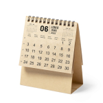 Calendrier de bureau 2025 en carton recyclé avec anneaux quatrième vue