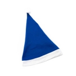 Bonnet classique de Père Noël en différents coloris Santa Colors couleur bleu deuxième vue