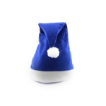 Bonnet classique de Père Noël en différents coloris Santa Colors couleur bleu deuxième vue