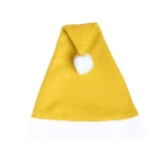 Bonnet classique de Père Noël en différents coloris Santa Colors couleur jaune première vue