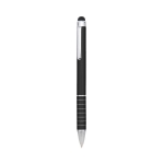 Stylo d'entreprise avec finition en anneau couleur noir première vue