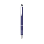 Stylo d'entreprise avec finition en anneau couleur bleu première vue