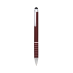Stylo d'entreprise avec finition en anneau couleur rouge première vue