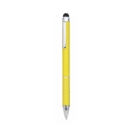 Stylo d'entreprise avec finition en anneau couleur jaune première vue