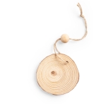 Décoration de Noël rondin de bois à accrocher avec logo laser Rustic couleur bois troisième vue