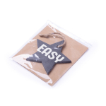 Décoration de Noël en forme d'étoile en ardoise avec ficelle Star couleur gris foncé deuxième vue