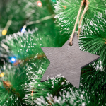 Décoration de Noël en forme d'étoile en ardoise avec ficelle Star couleur gris foncé troisième vue