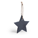 Décoration de Noël en forme d'étoile en ardoise avec ficelle Star couleur gris foncé première vue