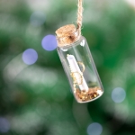 Bocal à souhaits en verre avec parchemin pour vœux de Noël Christmas couleur transparent quatrième vue
