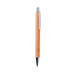 Stylo en bambou avec clip en métal et encre bleue Bamboo Nature couleur naturel quatrième vue
