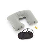 Set de voyage avec oreiller, masque et bouchons