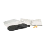 Set de voyage avec oreiller, masque et bouchons couleur gris troisième vue
