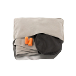 Set de voyage avec oreiller, masque et bouchons couleur gris première vue