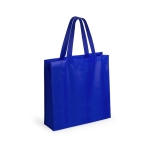 Sac non-tissé personnalisé coloré avec souflet mat 110 g/m2 Holdall couleur bleu première vue