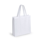 Sac non-tissé personnalisé coloré avec souflet mat 110 g/m2 Holdall couleur blanc première vue
